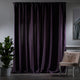 Solid Color Curtains Home Decorative Set of 2 Panels Velvet Look Hanging Rod Pocket Bedroom Office Windows Home Decoration - Purple