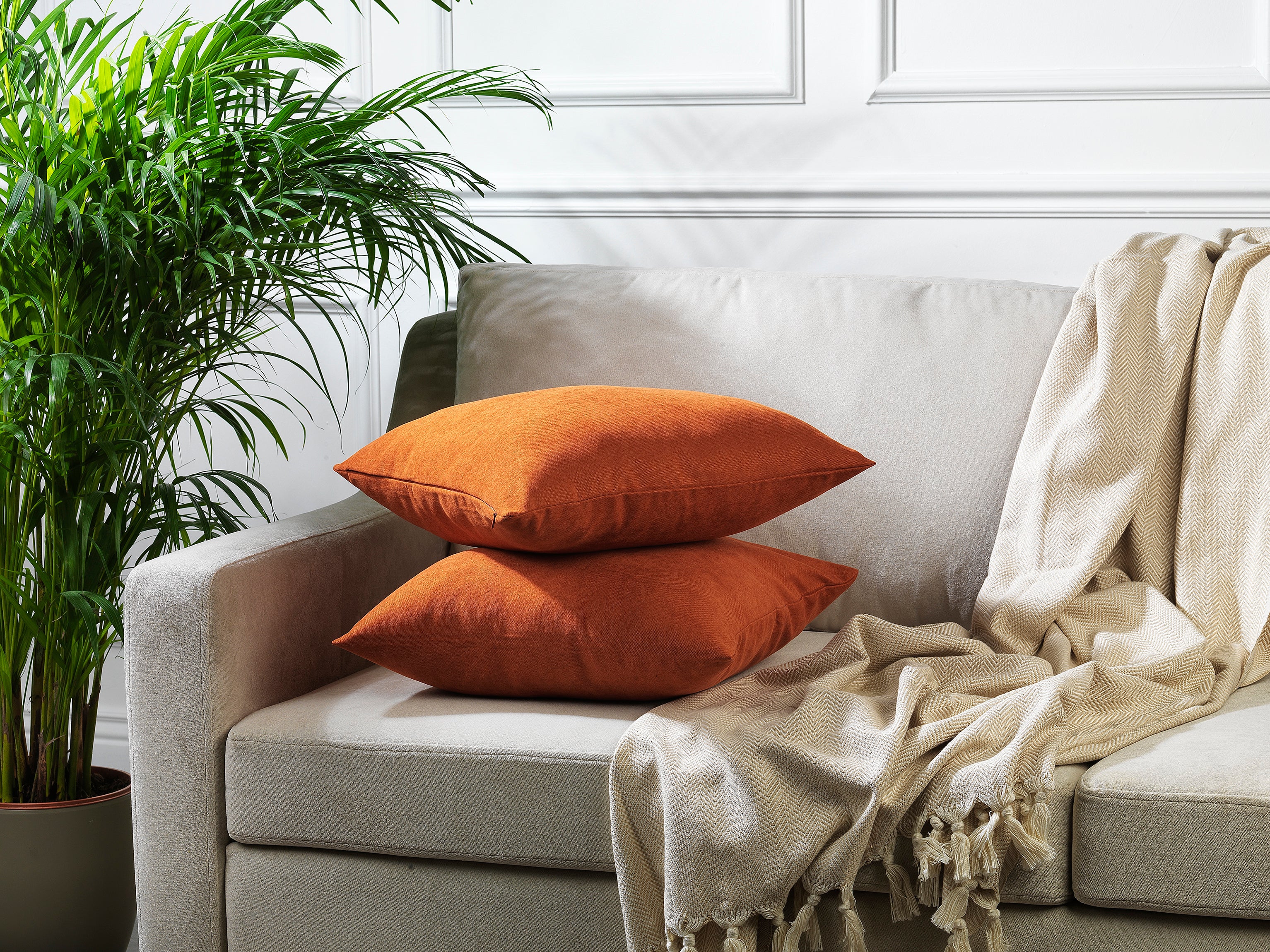 NEW 18 20 Velvet Plain Soft Cushion Cover Throw Pillow Cases Sofa Home  Decor