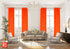 EXTRA LONG Velvet Curtains Luxury Colors Insulated Light Blocking Hang Back Tab and Rod Pocket 1 Panel Privacy Curtain Home Décor (Parlak Turuncu)