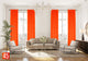 EXTRA LONG Velvet Curtains Luxury Colors Insulated Light Blocking Hang Back Tab and Rod Pocket 1 Panel Privacy Curtain Home Décor (Parlak Turuncu)