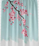 Sakura Shower Shower Curtain Single Panel for Bathroom, Unique and Stylish Heavy Duty Waterproof with 12 Grommets and Hooks, 72 X 72 Inches