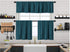 Kitchen Valance BOHO Set of 3 Hanging Rod Pocket Window Valance Treatments Decorative Valances Tiers Café Curtains 30(İndigo Blue- 50"x14" Valance)